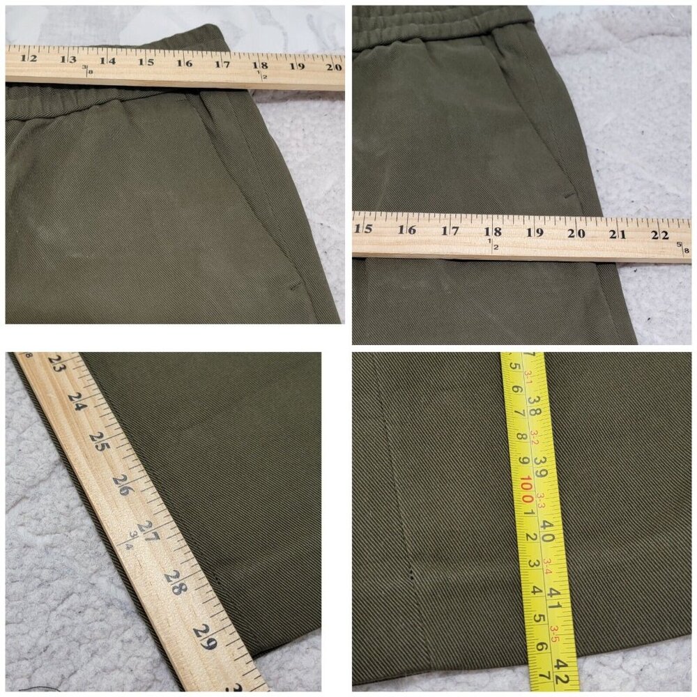 Banana Republic Womens Green Slim Tapered Fit Pants Elastic‎ Waist Size L NWT - Picture 9 of 11